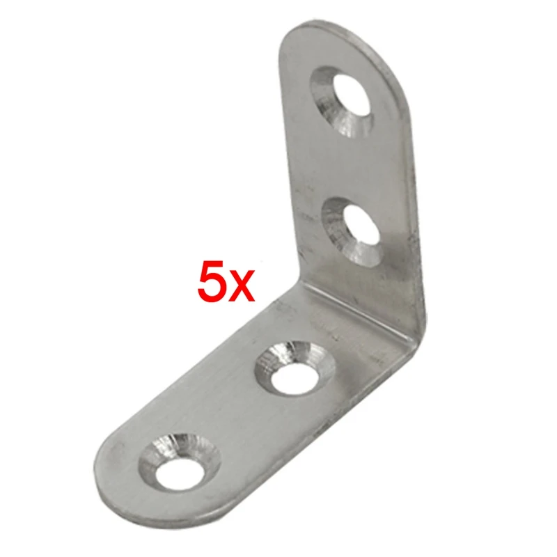 

5 Pcs 1 3/5" x 1 3/5" Metal Corner Brace Angle Bracket Fasteners