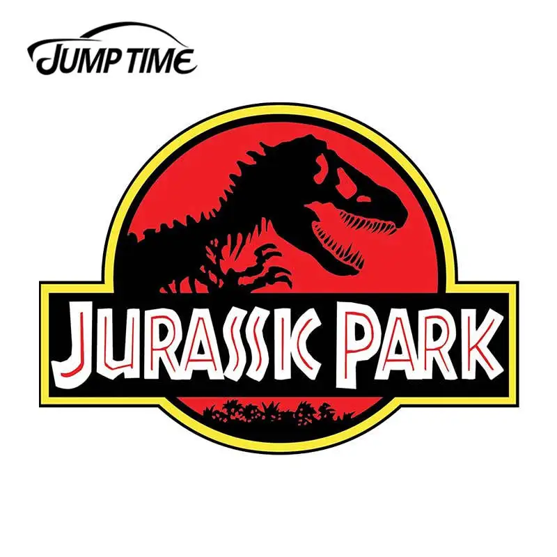 

JumpTime 13cm x 10cm for Jurassic Park Door Vinyl Decal Funny Dinosaur Car Stickers Windshield Bumper Windows JDM Vinyl Car Wrap