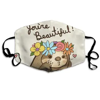 

Mouth Mask Beautiful Otter Print Masks - Breathable Adjustable Windproof Mouth-Muffle, Camping Running for Women and Men