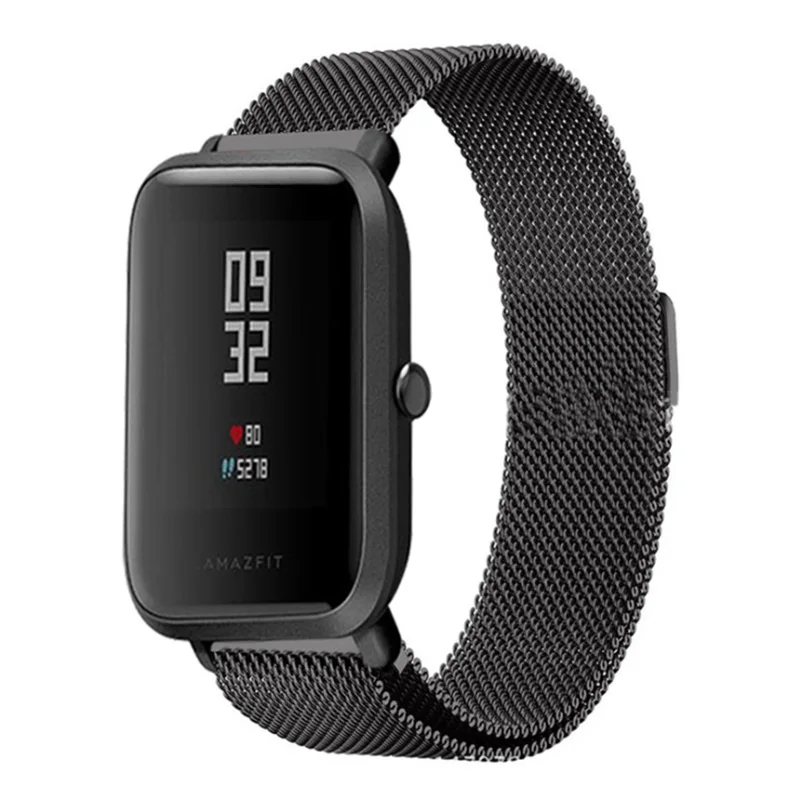 MIJOBS Amazfit bip ремешок 20 мм 22 мм магнитный металлический ремешок из нержавеющей стали для Huami Amazfit Bip Молодежные часы