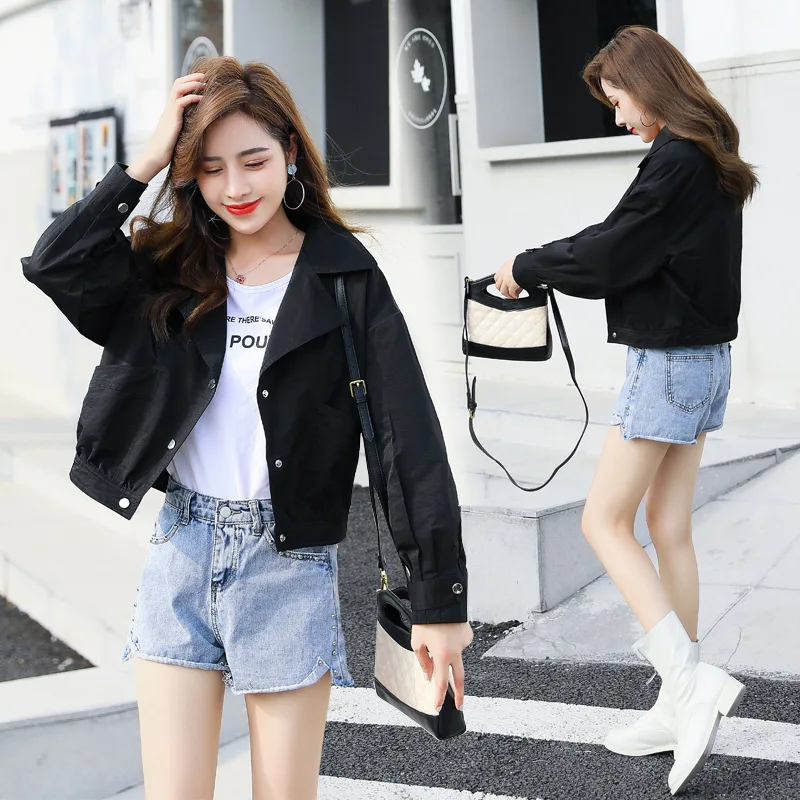 

Autumn Short Jacket WOMEN'S Dress Spring And Autumn Korean-style Loose-Fit 2019 New Style Fashion INS Early Autumn European Good