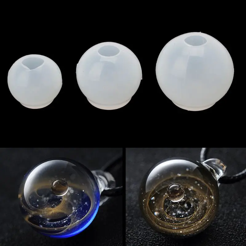 20 25 30mmUniverse Ball Pendant Epoxy Resin Silicone Mold Jewelry Making Tools 634D