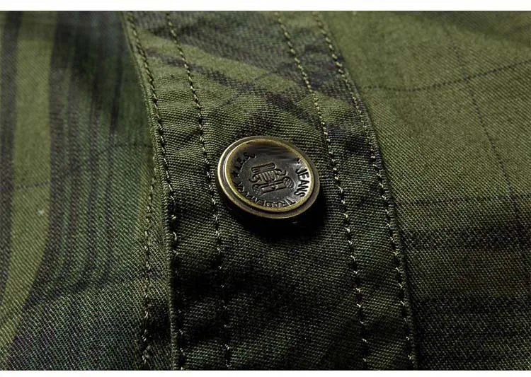 Бренд Tide, мужские рубашки с длинным рукавом, высокое качество, хлопок, Военный стиль, Повседневная блуза в клетку, большие размеры, M-4XL
