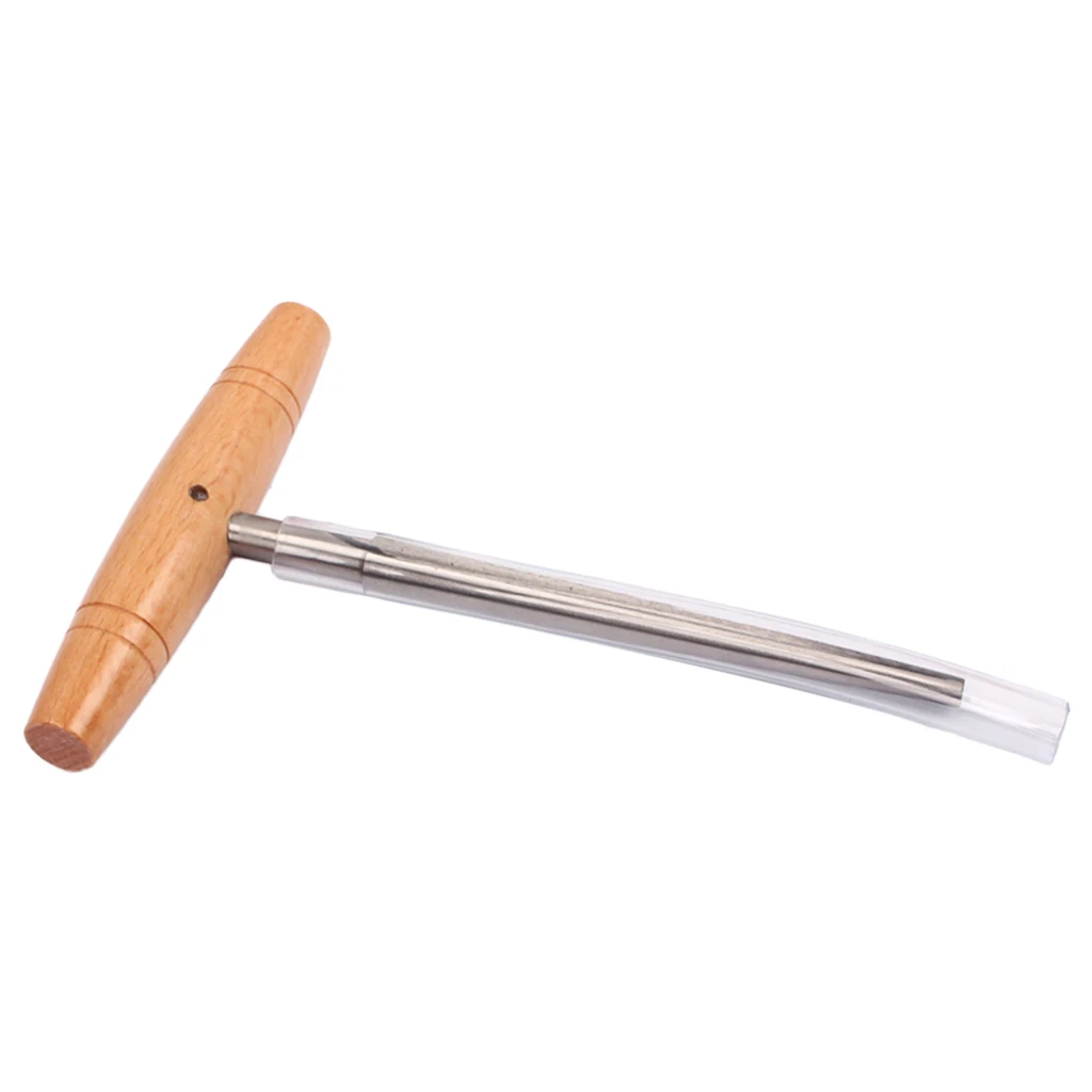 Guitar Bridge End Pin Hole Reamer w/ Wooden Handle for Mandolin Banjo Bass
