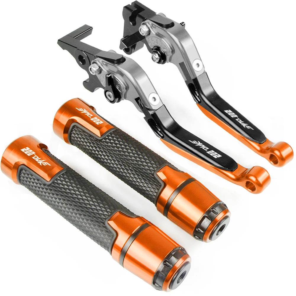 Для KTM 200 Duke 2012- CNC алюминиевые аксессуары для мотоциклов регулируемые складные тормозные рычаги сцепления и рукоятка на руль 200 Duke