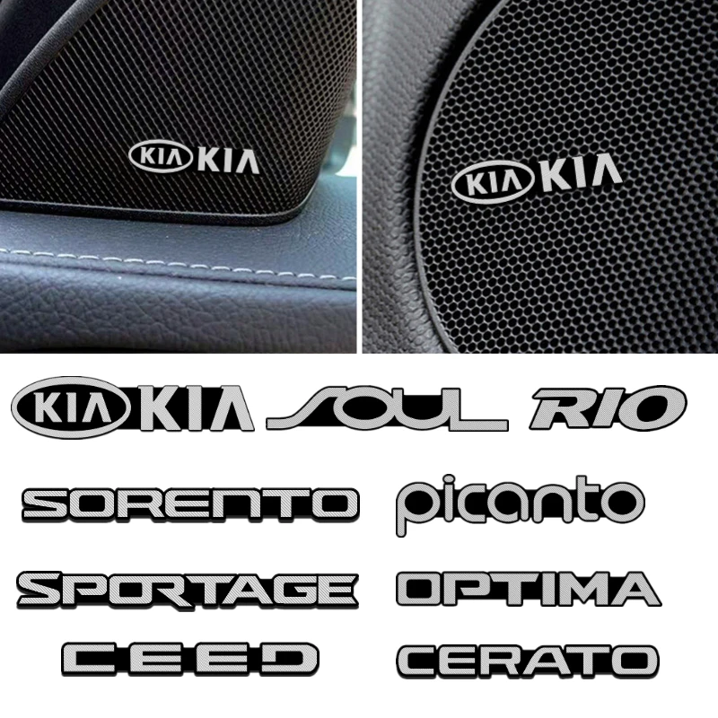 Алюминиевая эмблема стерео аудио значок для Kia CEED OPTIMA Cerato SOUL RIO Sportage PICANTO Sorento Forte K2 |