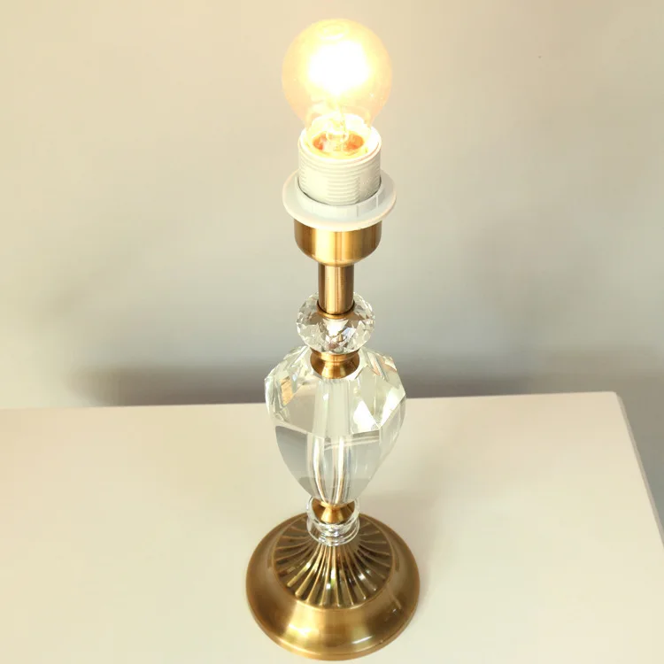 

Desk Table Lamp crystal K9 home lights decor table lights bulb lamp modern home decoration table lamps bedroom bedside lamp E27
