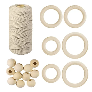 

Macrame Cord Natural Cotton Rope For Tapestry Wall Hanging Plant Craft Dream Catchers Knitting m Twisted String