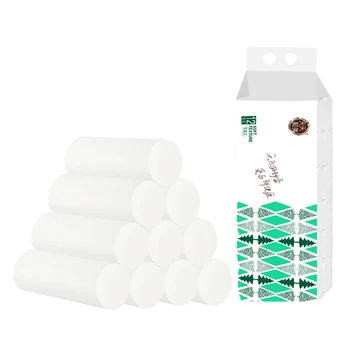 

12rolls 4-Layer Paper Towels Roll Coreless Toilet Roll Tissue Smooth Toilet Paper Household Merchandises TB Sale