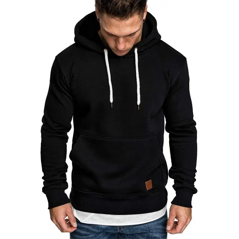Autumn Winter Men Hoodies Hip-hop Street Loose Warm Pullovers Long Sleeve Pocket Solid Color Casual Male Hooded Sweatshirts 5XL Autumn Winter Men Hoodies Hip-hop Street Loose Warm Pullovers Long Sleeve Pocket Solid Color Casual Male Hooded Sweatshirts 5XL