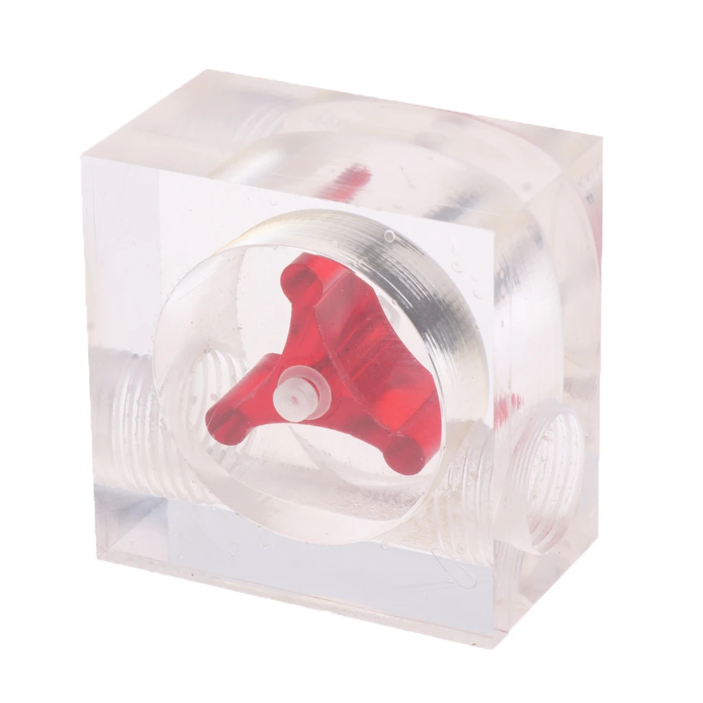 Water Cool Flow Meter Acrylic G1/4 Threaded Flow Indicator 2-Ways Square