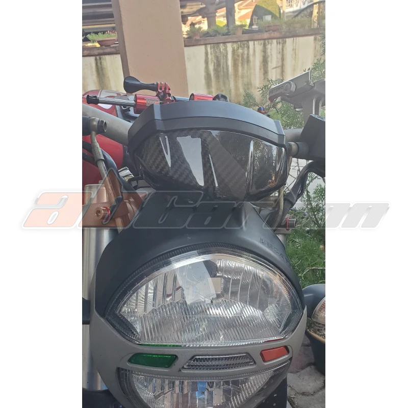 Upper Front Dash Airduct Cover Fairing Cowl For Ducati Monster 696 796 795 1100 Full Carbon Fiber 100%