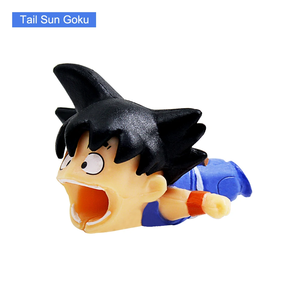 Tail Sun Goku CHIPAL укусы животных кабель протектор один кусок Мультфильм Для Зарядное устройство USB для IPhone провода намотки шнур данных зарядки Организатор укуса - Цвет: Tail Sun Goku