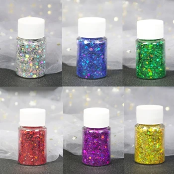 

6 Colors Resin Casting Mold Glitters Sequains Pigment Fillings Kit Makeup Jewelry Fillings Nail Art Decor Jewelry Making