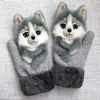 Guantes gruesos de invierno para mujer y niña, accesorio para exterior grueso con dibujos animados de gato en 3D, guantes cálidos para hombre y mujer, regalos de navidad ► Foto 1/6