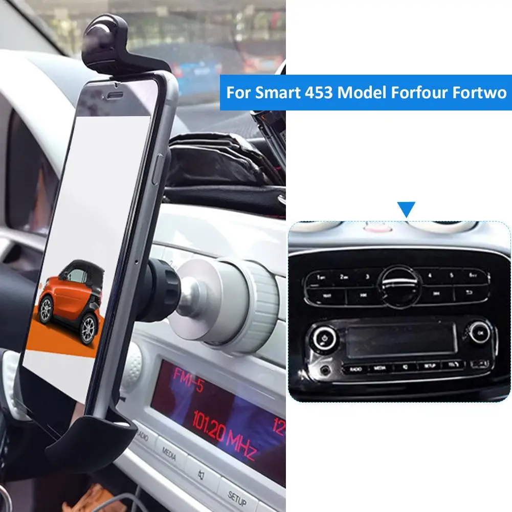Мини Портативный фиксированный держатель для мобильного телефона Автомобильный держатель для телефона навигационное зарядное устройство для Smart 453 модель Forfour Fortwo