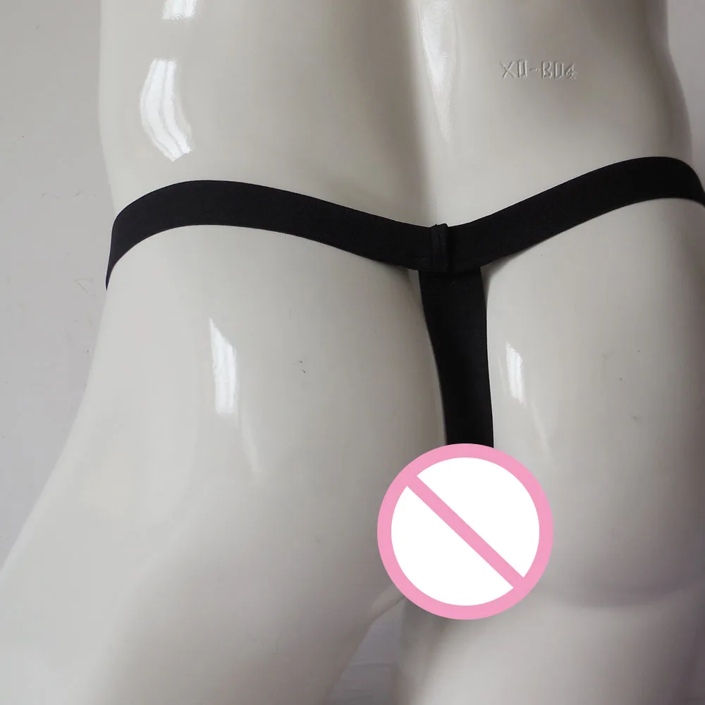 2pcs Mens Green Black G-string Underwear Hollow Hole Jockstrap Thongs Briefs