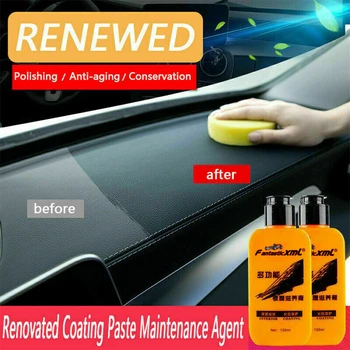 

120ml Car&Leather Renovated Maintenance Agent Multifunction Auto Coating Paste Car Washing Automotive Interior Detergent