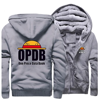 

Japan Anime One Piece Data Book Mens Jacket 2019 Winter Warm Fleece High Quality Harajuku Sweatshirt Hipster Casual Thick Hoodie