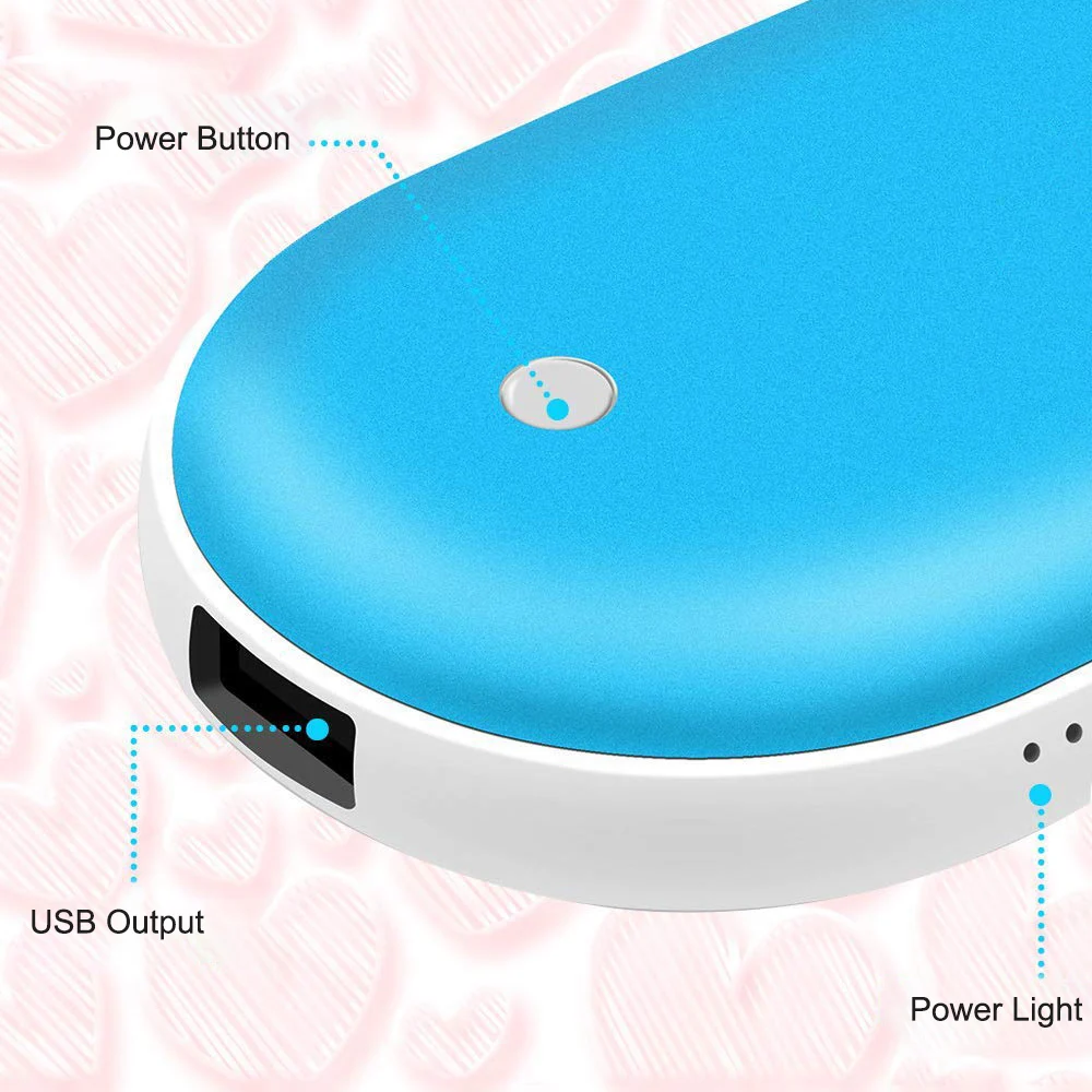 Многофункциональное зарядное устройство al power Bank с функцией грелки для рук, зимняя Двусторонняя карманная грелка для рук черного цвета
