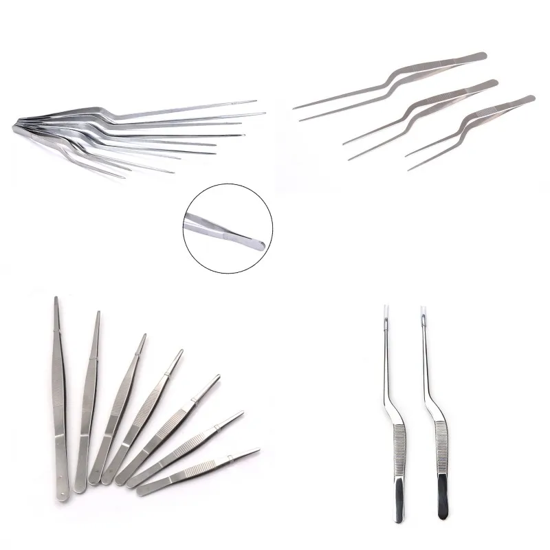 1Pcs Eyelashes Tweezers Eyelashes Tweezers Silver Stainless Steel Hard Tweezers Anti-static Tweezers Makeup Tools