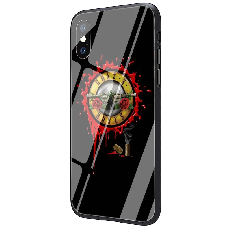 G2 EWAU guns n Roses чехол из закаленного стекла для телефона для iphone 5 5s SE 6 6s 7 8 Plus X XR XS 11 pro Max - Цвет: G2