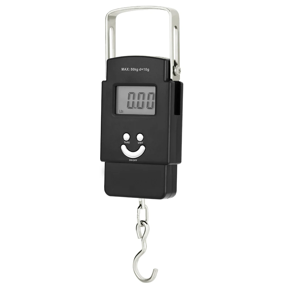 Backlit LCD Display 110lb/50kg Electronic Balance Digital Fishing Postal Hanging Hook Scale JS22