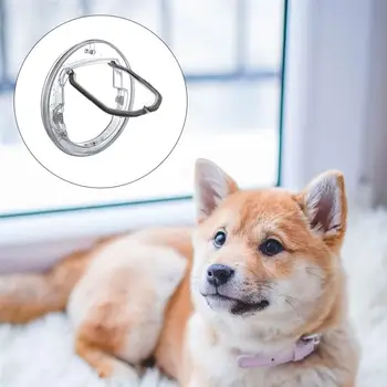 

1pc Two-way Access Pet Door Controlled Dog Door Plastic Pet Hole Round Pet Hole Pet Entry Exit Door for Home Dog Garden