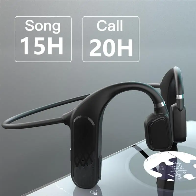 Bone Conduction Headphones Bluetooth Wireless Waterproof Comfortable Wear Open Ear Hook Light Weight Not In ear Sports Earphones