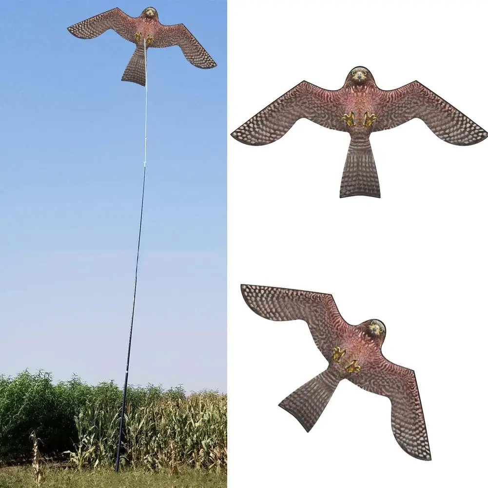 2x Flying Bird Hawk Kite Decoy Farm Rodent Pest Control Hunting Scarer #2 #3 