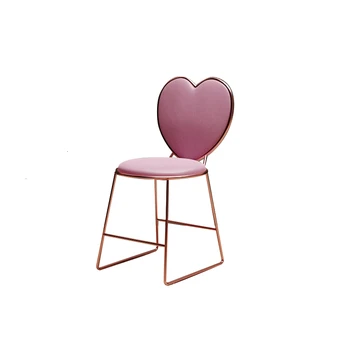 

Pink Nordic Makeup Chair Ins Dining Chairs Modern Simplicity Living Room Furniture Sillas Comedor Metal Cafe Chair Cheap