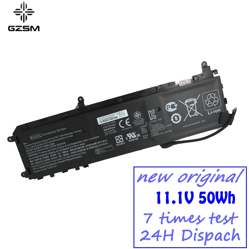 Аккумулятор GZSM RV03XL для ноутбука HP батарея 722298 722237 2C1 1588 001 3003 RV03050XL AIO 20