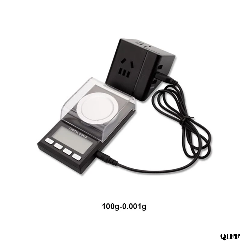 USB вставной подсчет многофункциональные электронные весы кухонные пищевые настольные весы 0,01 г Высокая точность карат ювелирные карманные весы - Цвет: 100G