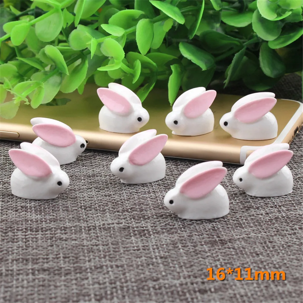 Мини фигурки кролика из смолы микро Ландшафтные 1/2 штук поделки своими руками