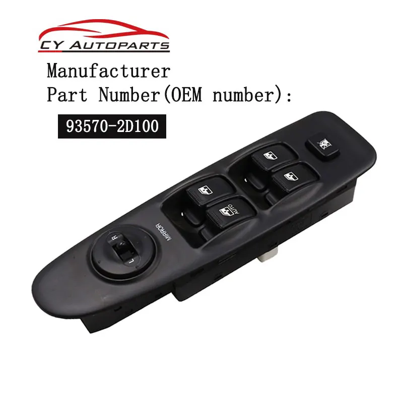 

YAOPEI New Front Left Master Power Window Switch Control 93570-2D000 93570-2D100 For Hyundai Elantra 2001-2006