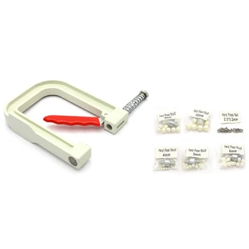 

1 Set Manual Beading Machine Clothes Cap Pearl Bead Rivet Craft For Diy Repair Lace Knit Hat Hair Tools