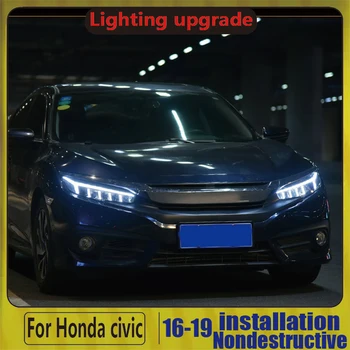 

Full led light for-Civic Head Lamp Headlights Assembly DRL 2016 2017 Year Front Light full LED Moving Turning Light