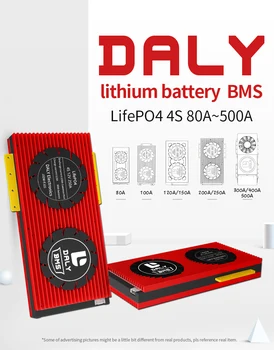 

4S 12V Daly Smart BMS LiFepo4 Battery 200A Bluetooth+485 to USB device +CAN+NTC +UART For Electric Car E-Bike