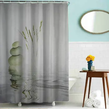 

Waterproof Bath Curtains Modern Stone Custom Distinctive Night Scenic Mildewproof Waterproof Bathroom Shower Curtain With Hook
