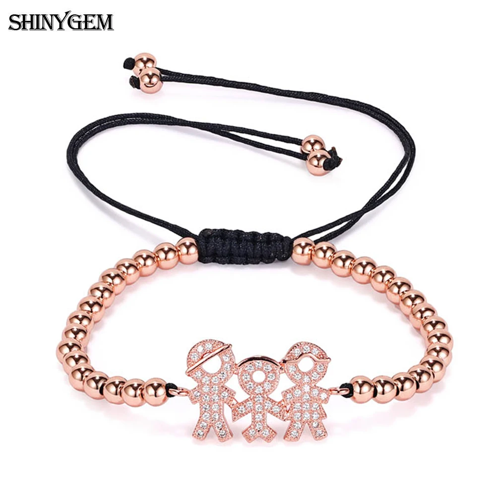 ShinyGem модный очаровательный Семейный Браслет Микро инкрустация Циркон
