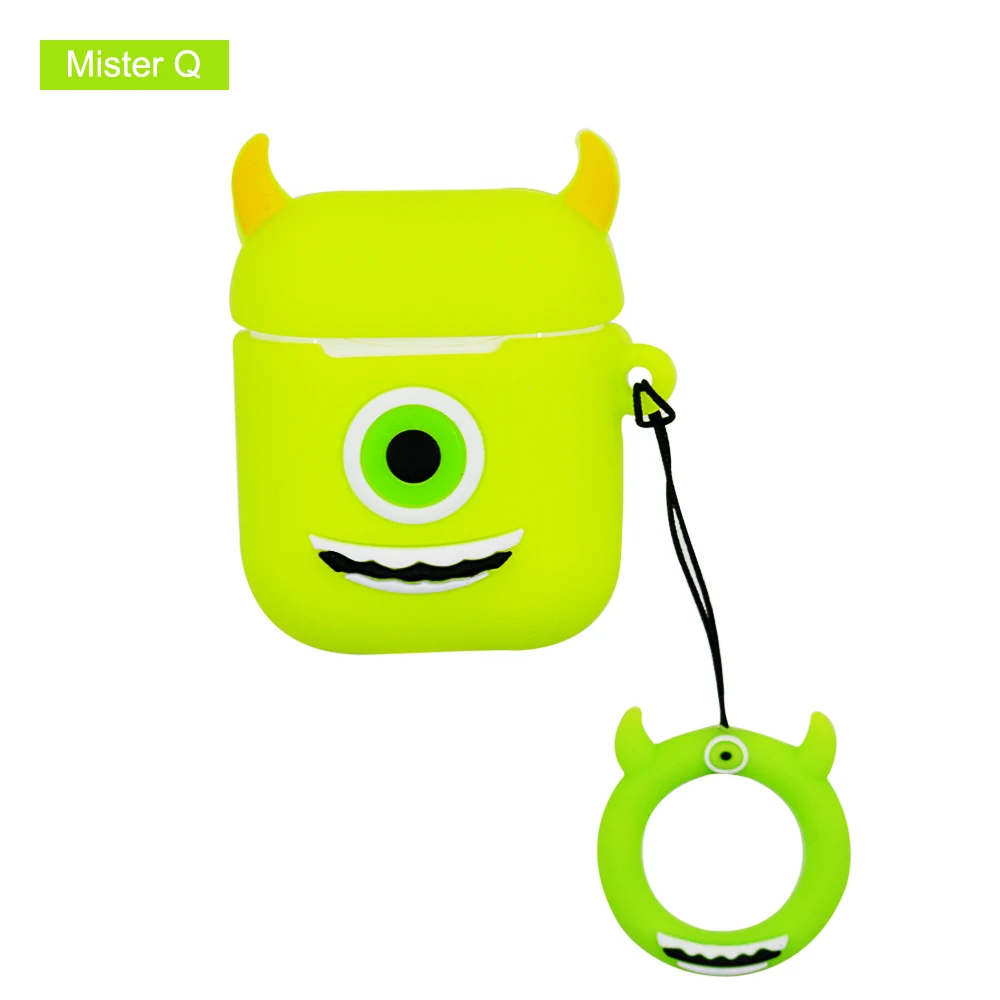 Mister Q Силиконовый защитный чехол CHIPAL Air pods для AirPods с милым 3D мультяшным Микки Минни для Apple airpod 2 Наушники - Цвет: Mister Q