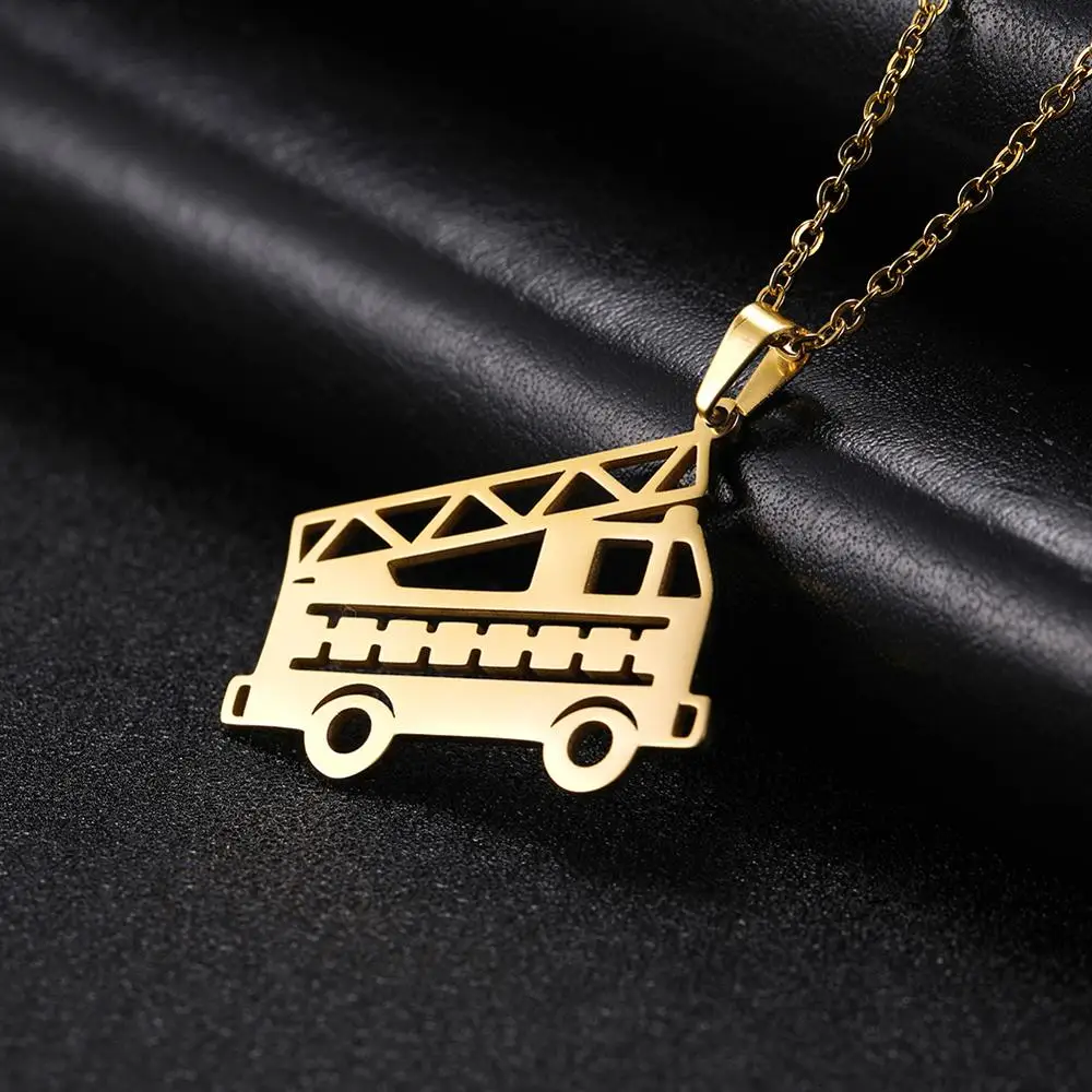 Fire engine gold 1 Lemegeton, ожерелье пожарного гидранта, мужское ожерелье из нержавеющей стали, Панк ювелирные изделия, подарок пожарного, Серебряное Золотое ожерелье - Окраска металла: Fire engine gold 1