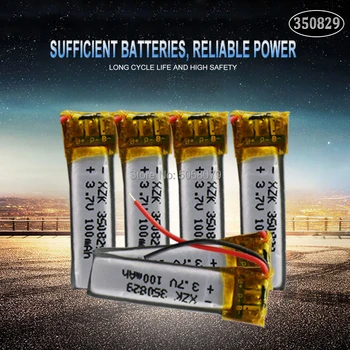 

20pcs 3.7V 60mAh 350829 Lithium Polymer Li-Po li ion Rechargeable Battery cells For Mp3 MP4 MP5 GPS bluetooth