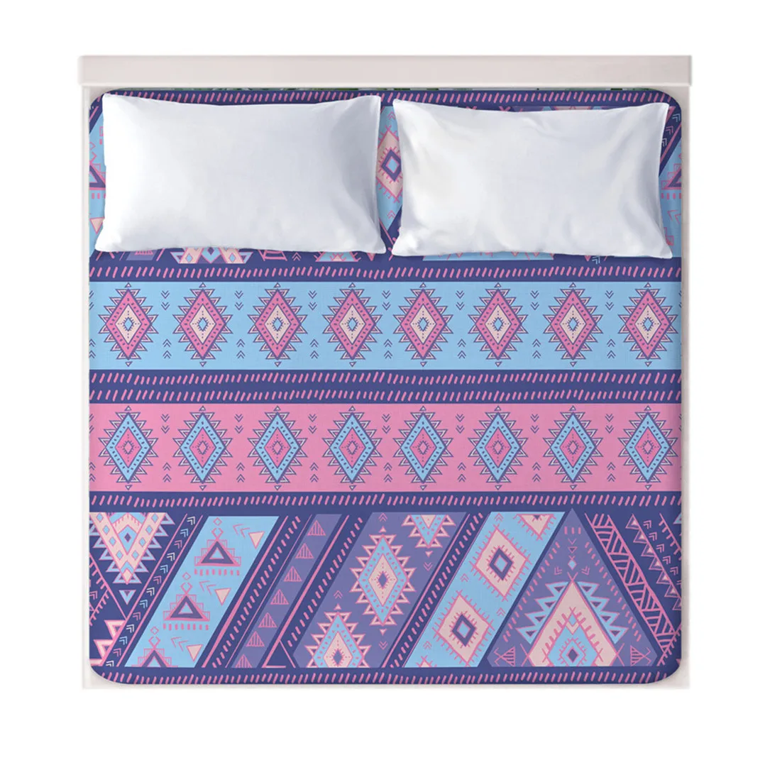 Boho простыня на резинке, Boho простыня на резинке с 12 дюймовым глубоким карманом, не мнется, мягкая и удобная простыня на кровать