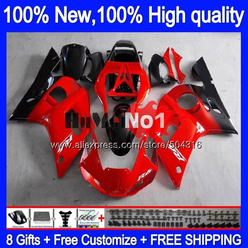 R 6 для YAMAHA YZF R6 YZF600 YZF 600 YZF-600 4MC. 18 YZF-R6 1998 1999 2000 2001 2002 YZFR6 98 99 00 01 02 Обтекатели красного и черного цвета(001