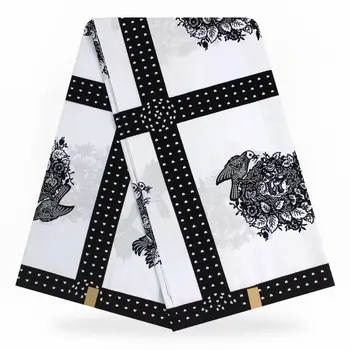 

2020 Fashion New Arrival Dashikiage African Birds Print Veritable Real Wax 100% Cotton Fabric pour des tissus africains