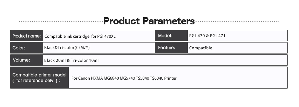 Упаковка из 10 шт. PGI-470 CLI-471 pgi470 cli471 470 471 полный картридж совместимый для Canon PIXMA MG5740 MG6840 TS5040 TS6040