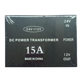 

Metal Black Transformer Inverter 24V To 12V Power Supply Durable Protection Car Step Down Practical Converter 15A Module