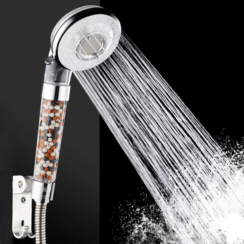 

Zhang Ji 4 Modes Spray Water Saving SPA Shower Head High Pressure Round Handheld Switch Adjustable Shower Filter Shower Head