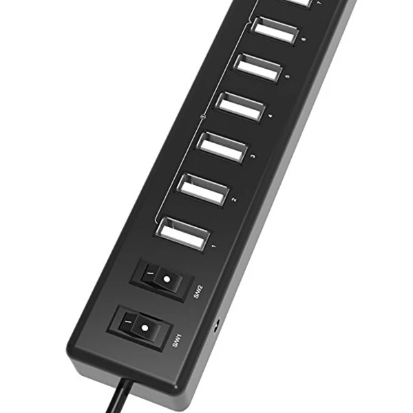 Перетащите двенадцати USB2.0 концентратор, 12-Порты и разъёмы USB высокое Скорость концентратор для Mac, ПК, USB флеш-накопители, зарядка Порты и разъёмы и Другое устройств